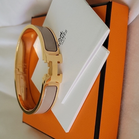 Accessories - Hermes Clic H bracelet Marron Glacé
